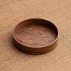 Handmade Black Walnut Round Tea Tray