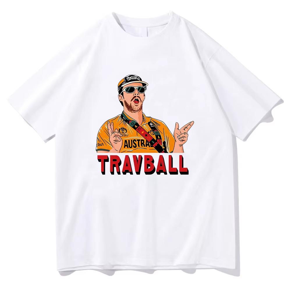 

TravBall Travis Head T Shirt Cricketer Cotton Breathable Top Harajuku Fashion Women Men Sportswear Round Neck Short Sleeve top 2XL