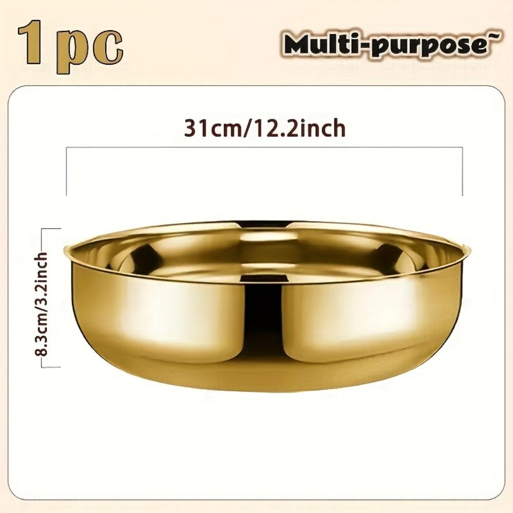 

Commercial-Grade Stainless Mixing Bowls - Rustproof Non-Slip Base Dishwasher Safe for Dough/Food Prep/Soups золотой