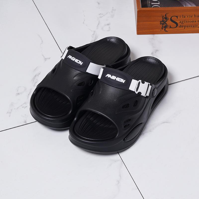 26 New men's thick-bottomed beach summer home wear open-toed non-slip men's rear draw with cool slippers