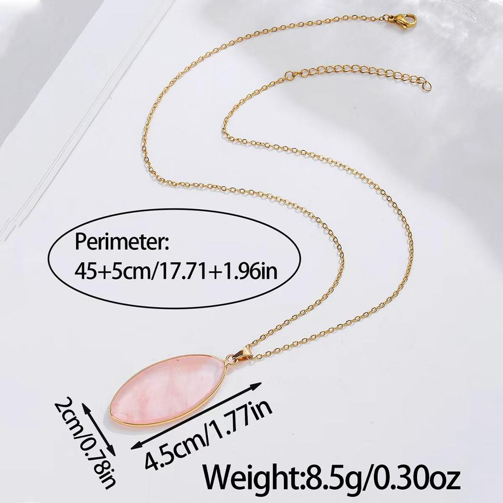 Natural Crystal Pendant, Pink Crystal, Turquoise Necklace, Minimalist Collarbone Chain, Bohemian Jewelry