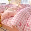 Thickened Milk Fleece Four-Piece Warm Coral Fleece Bed Sheet Quilt Cover Fleece Bedding Flannel