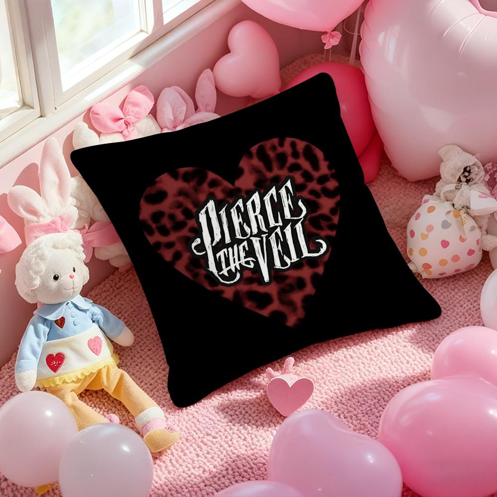 American Rock P-Pierce The Veil Cushion Cover Pattern Printed Pillowcase for Living Room Sofa Cushion Cover & Bedroom Decor