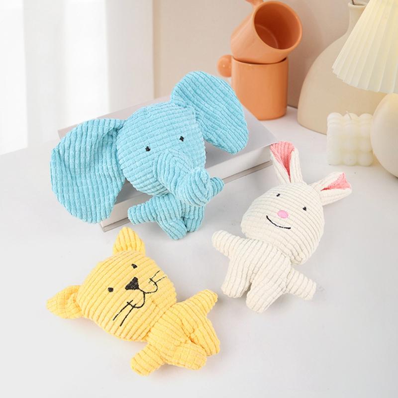 New dog interactive elephant cute animal plush sound toy BB called bite resistant pineapple grid pet toy