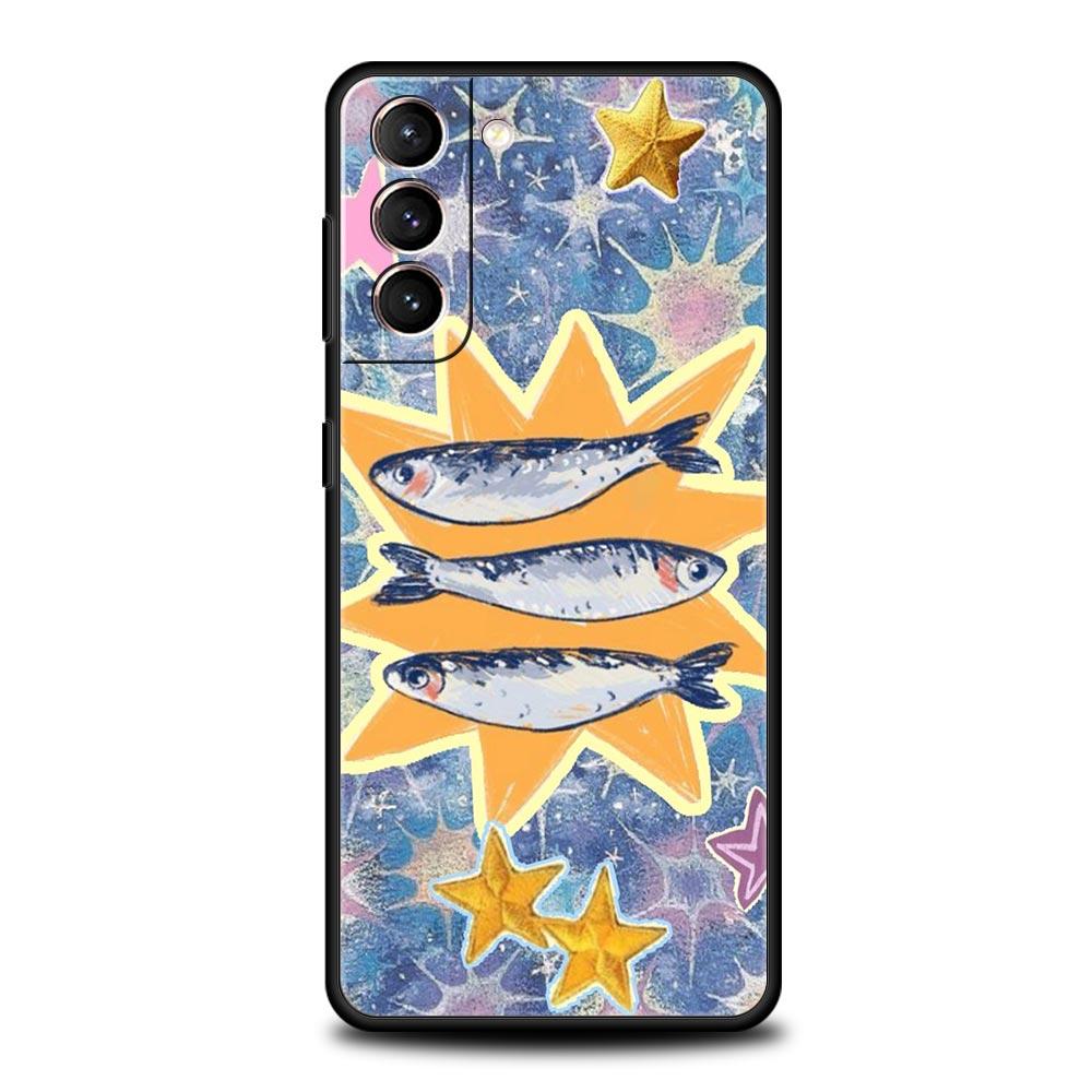 Blue Ocean Fish Phone Case for Samsung Galaxy S26 S25 S24 S23 S22 S20 S21 FE Ultra S25 Edge Plus 5G Soft TPU Cover Fundas Capas