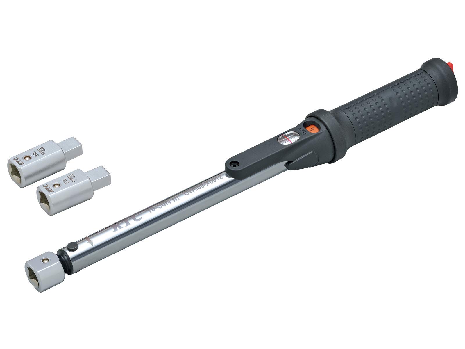 

Kyoto Tool 9x12 Socket Preset Torque Wrench with Interchangeable Torque Range TGW050103 (KTC) Heads, 10-50 Nm,