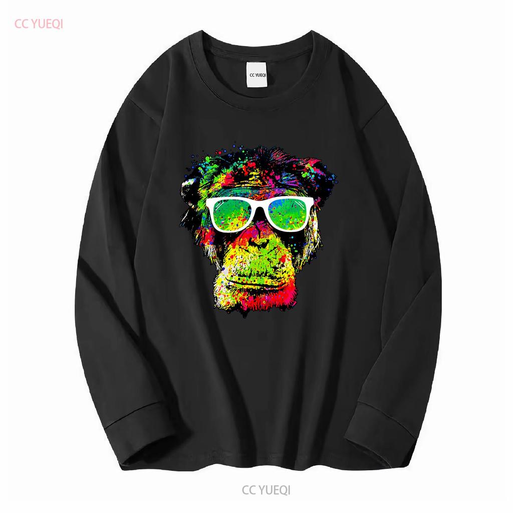 XtraFly Apparel Mens T Shirt Neon Monkey Chimp Gorilla Tie Dye Ape Crewneck vintage Washed Unisex Soft designer clothes Casual