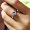 925 Silve Real Moissanite Ring Grace Banquet Shiny Jewelry Engagement Gift