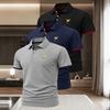 Men's 3-Pack Golf Shirt 3Button, Contrast-Color Sleeve Edges, Moisture-Wicking, Quick-Drying, Versatile Collared Top for Home and Outings