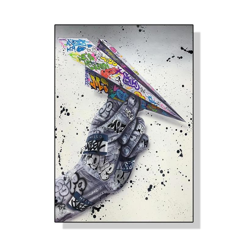 Street Graffiti Gesten Poster Leinwand Malerei Abstrakt Pop Wandgemälde für Wohnzimmer Schlafzimmer Dekoration Haus cuadros