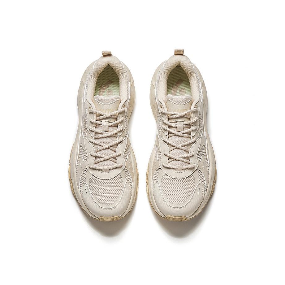 Anta Star Sea 2.0 Trendy Versatile Shock Absorbing Wear Resistant Height Increasing Low Top Casual Shoes Men sneaker White Beige 912538839-1