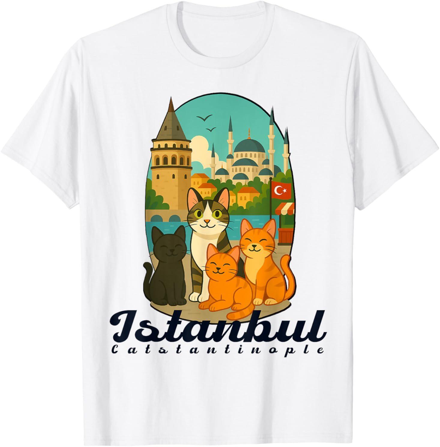 Istanbul, Turkey - Catstantinople City of Cats T-Shirt BESTSELLER XXXXL