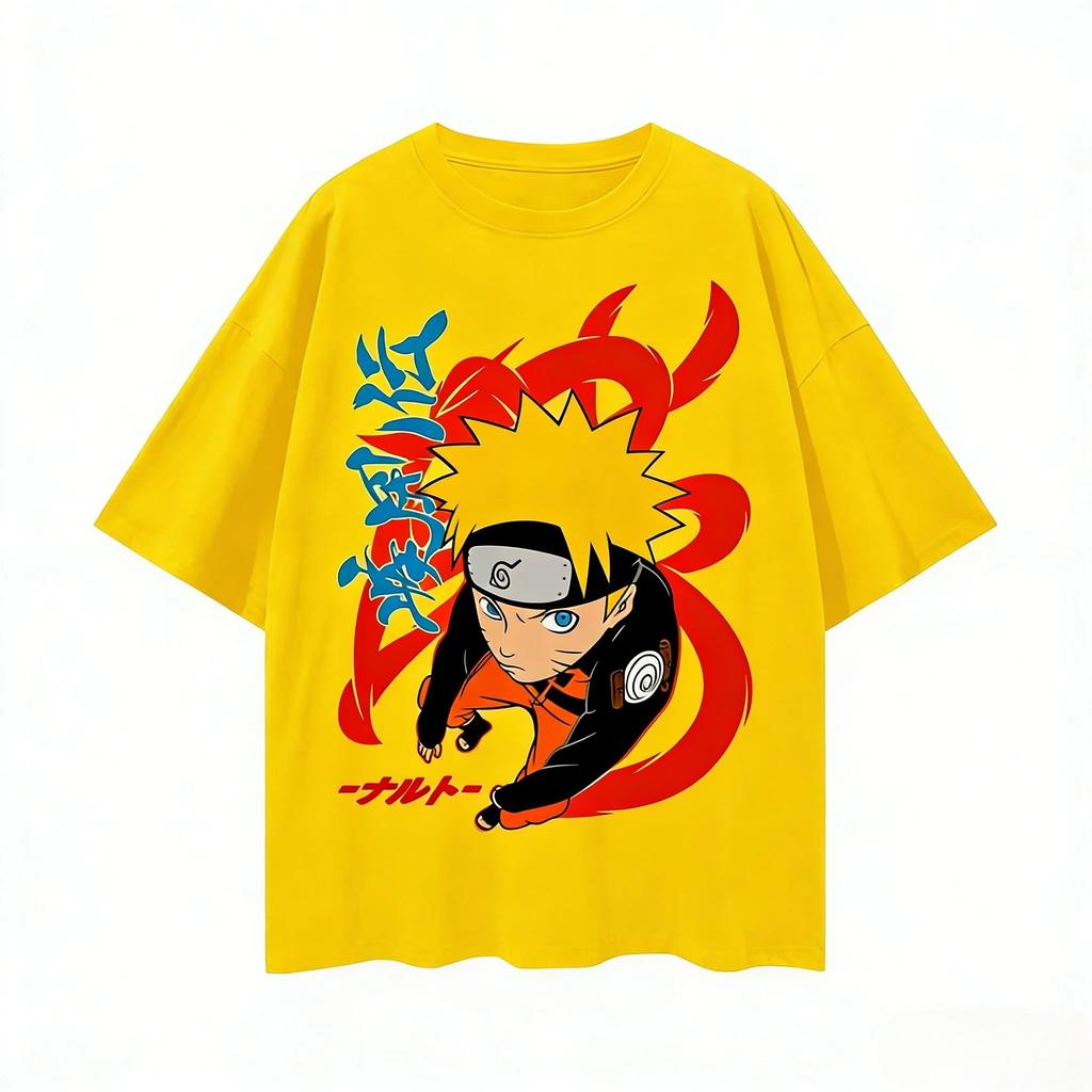 Hot Japan Anime Naruto Graphic Print T-shirt Men Women Streetwear Y2K Harajuku Fashion Loose Casual Oversize Top Cotton Solf Summer New Tee