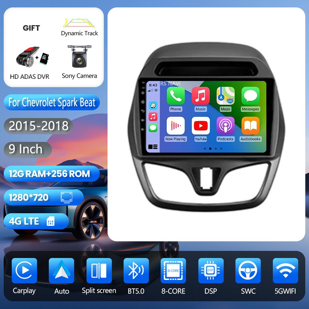 Android 16 for CHEVROLET Spark Beat 2015-2017 Carplay Auto Radio Multimedia Player Stereo 360° Camera App Control