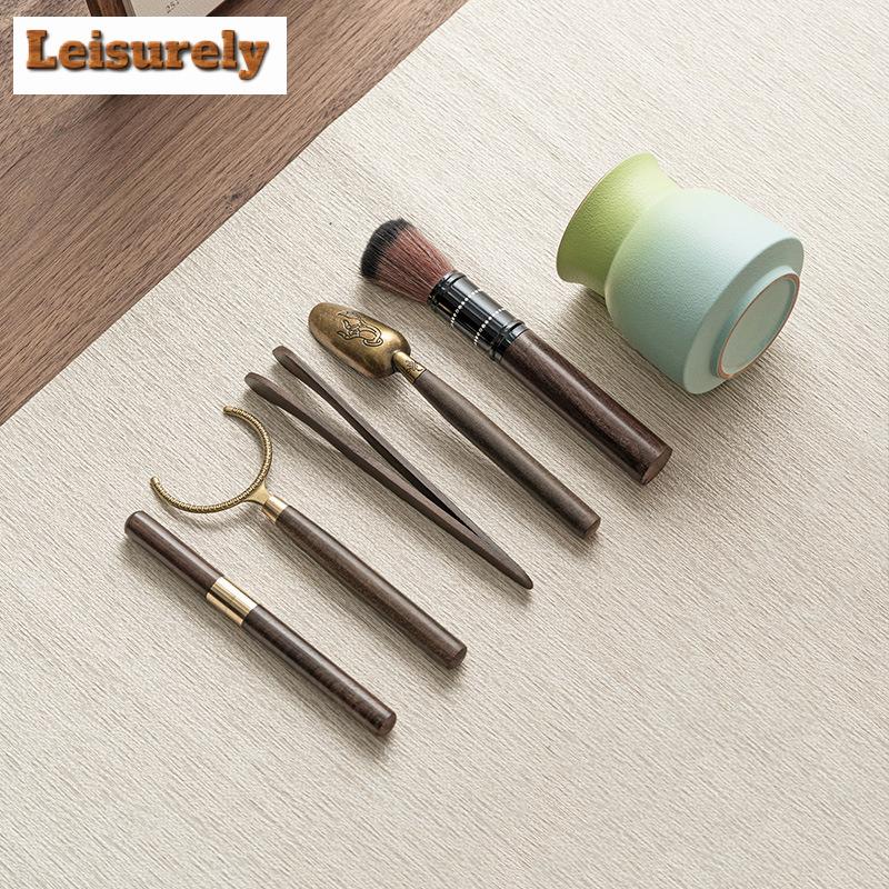 Gradual Blueish Green Ceramic Tea Six Gentlemen Creative Tea Tool Set Household Teaware Utensils Chinese Tea For Tea Ornaments