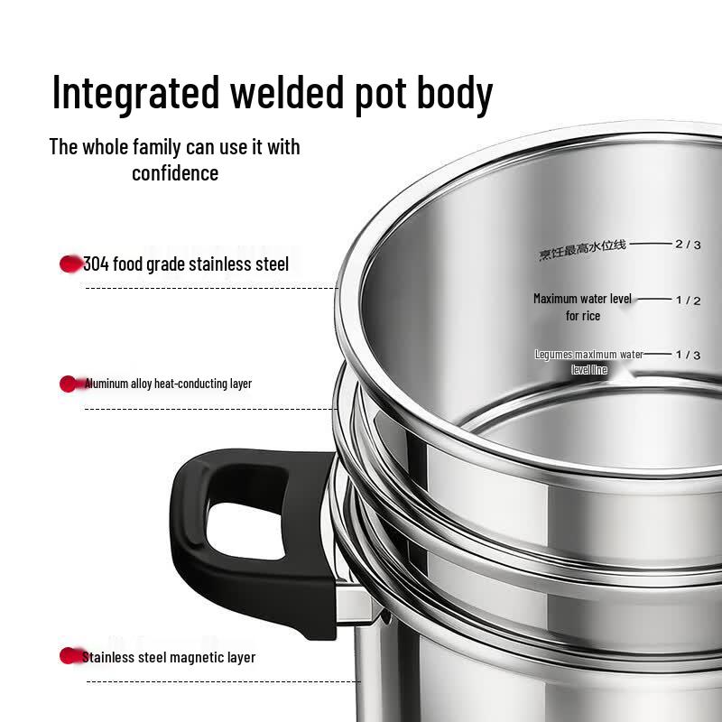 Sanhe 304 Stainless Steel Pressure Cooker