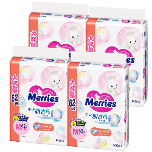 [Tape M Size] Mary's Smooth Air Through (6~11kg) 248 pieces (62 pieces x 4) Case item