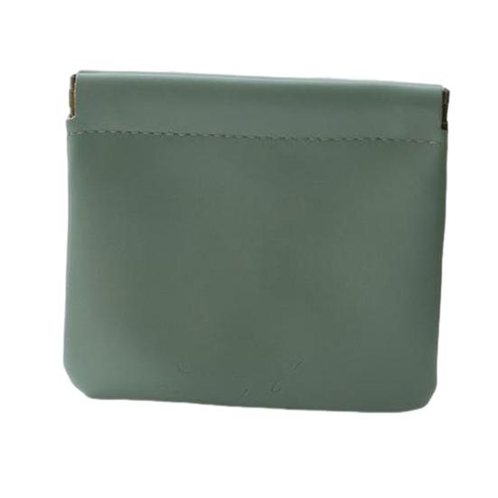 Snap Closure Organizer Pouch Faux Leather Portable Cosmetic Storage Bag Self-Closing Pouch for Lipstick Earphones