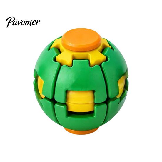 Sensory Decompression Tool 3D Printed Press Ball Toy, Stress Anxiety Relief Fidget Spinner for Kids Toy Adults, Push And Spin Desk Home Office