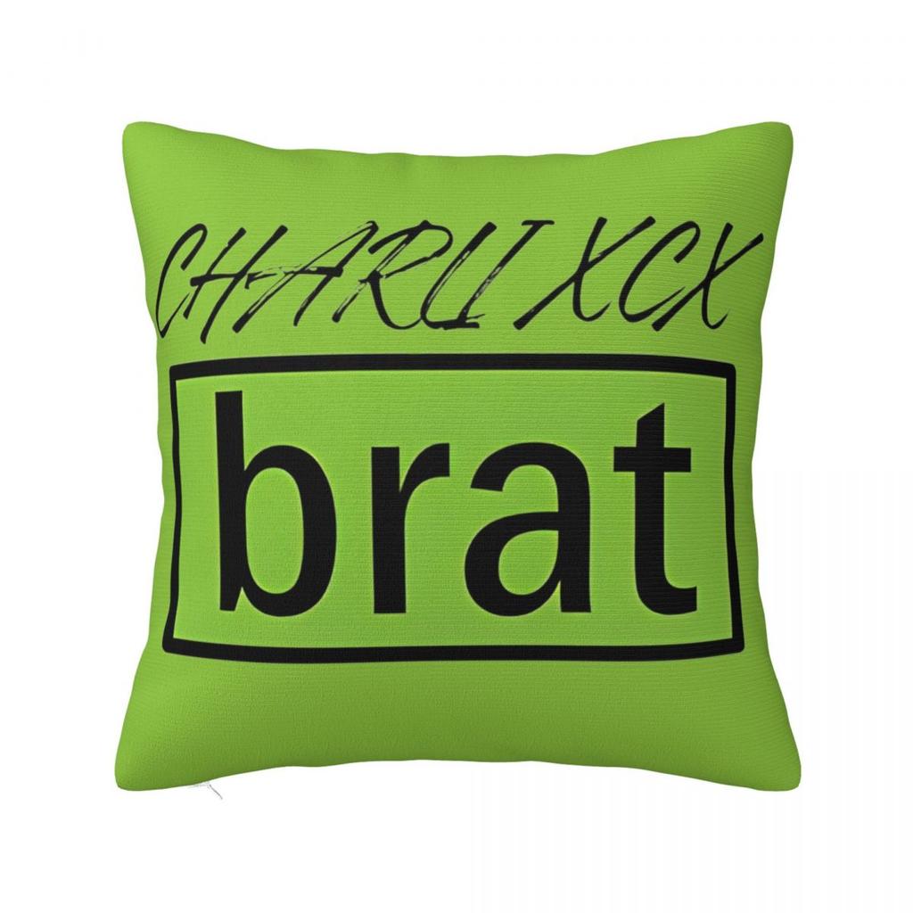 Charli XCX Brat Pillow Case Club Classics Pop Music Brat Album Cushion Covers Polyester Decorative Pillowcase for Sofa 18