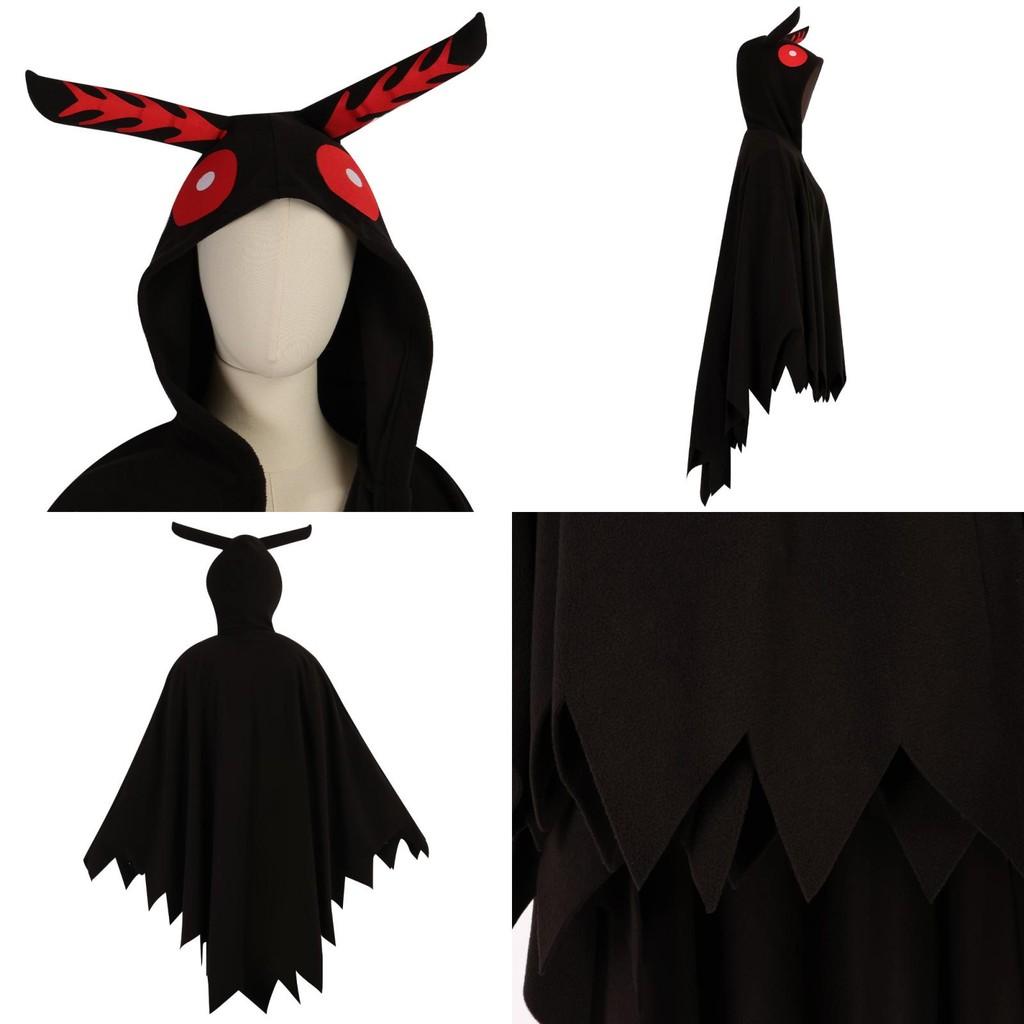 Urban Mothman Legend Cosplay Character Costumes Cloak Halloween Outfit Set