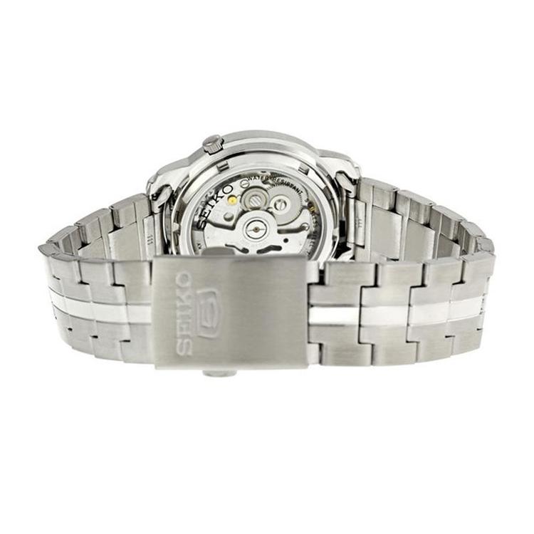 Seiko Seiko5 30m Water Resistant Automatic Mechanical Movement Stainless Steel Strap Watch Unisex SNKK65K1