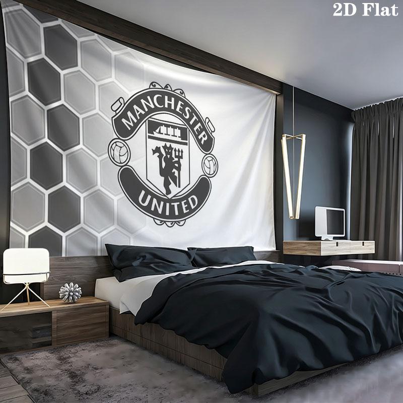 Man Utd Wall tapestry, aesthetic printed fabric blanket, suitable for bedroom, living room, and home decor.