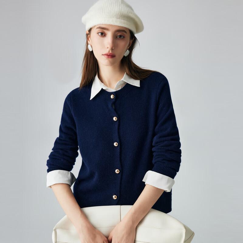 PALUOPO Women's Beaded Button Cashmere Cardigan Sweater