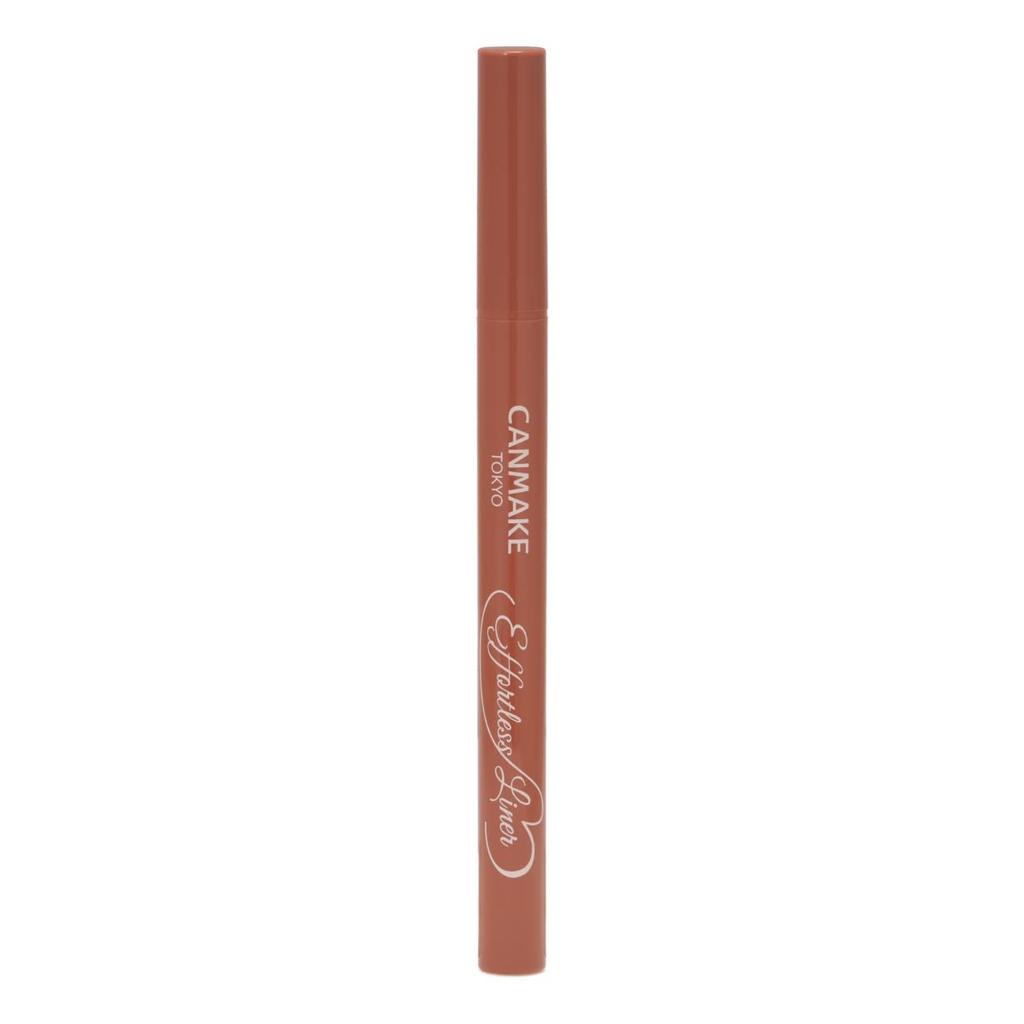 Canmake Effortless Liner 01 Fringe Terracotta Liquid Eyeliner Shedding Feel Orange Brown 0.63ml