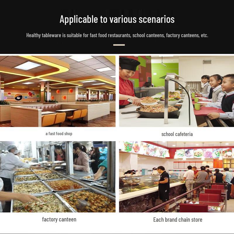 Maidekai A5 Food-Grade Melamine 4-Compartment Serving Tray