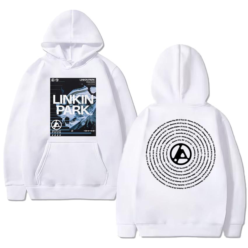 Linkin Park From Zero Welttournee 2025 Grafische Hoodies Trendiges Herren Damen Kapuzenpullover Langarm Fleece Lockerer Hoodie
