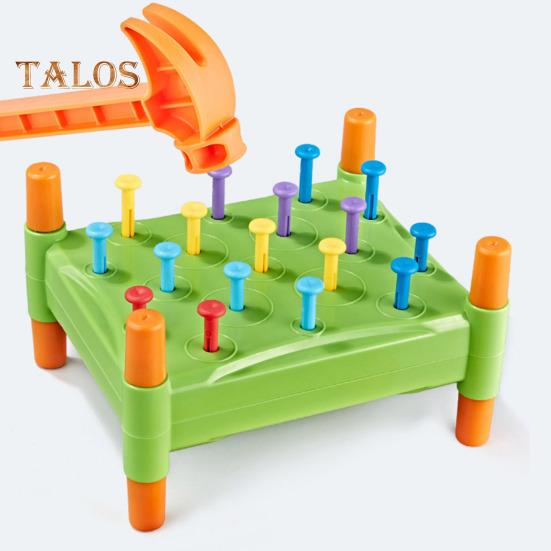 Juguete de Tablero de Golpear Uñas para Bebés con Bolsa de Almacenamiento de Martillo Habilidades Motoras Finas Concentración Entrenamiento de Fuerza Niños Pequeños Educativo Tablero de Clavijas de Doble Cara