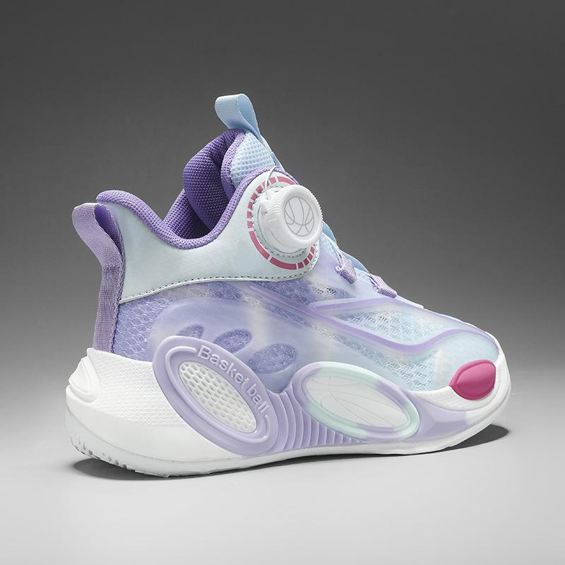 Girls Shoes Sneakers Summer 2025 New Mesh Breathable Children's Non-slip Basketball Shoes Older Children's Wear-resistant Running Shoes