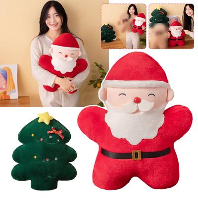 Christmas Decor Props Ornaments Cartoon Cute Christmas Tree Pillow Plush Santa Claus Cushion Pillow Xmas New Year Kids Gift