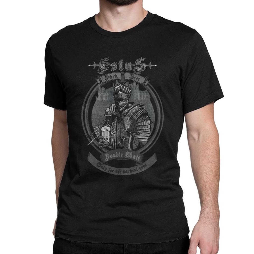 For The Darkest Soul Dark Souls T-Shirt Men Novelty 100% Cotton Tees Crewneck Short Sleeve T Shirts Plus Size Tops