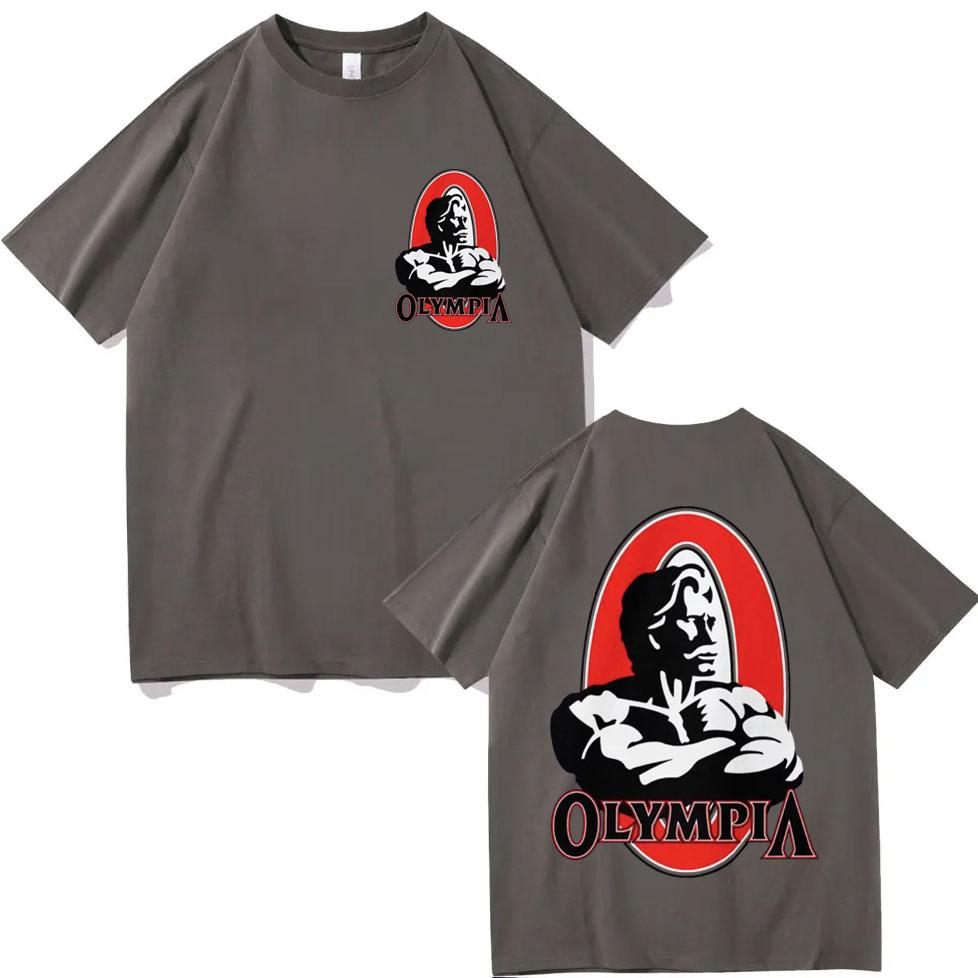 Olympia Fitness Graphic T Shirts High Quality Fashion Oversized Tshirt Men Women Casual Cotton Short Sleeve Tshirts Streetwear