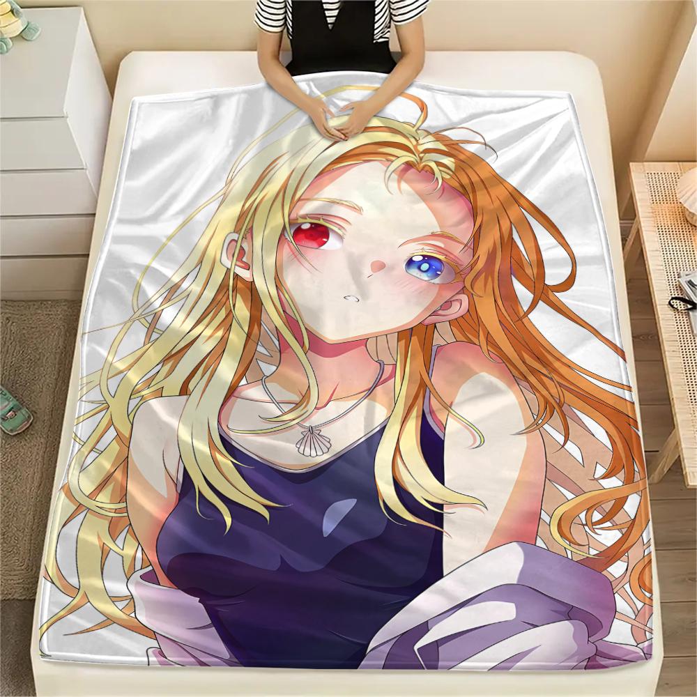 

1PC Summer time Rendering Print Flannel Blanket, High quality All Seasons, Home Decor, Warmth and Comfort, Perfect for Christmas Gifts 80cm x 120cm