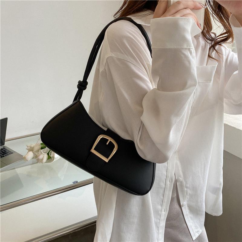 Women's Shoulder Bags Solid Color Popular Small Bag Trend Summer 2026 New Trendy Crossbody Bags Texture Shoulder Underarm Bag