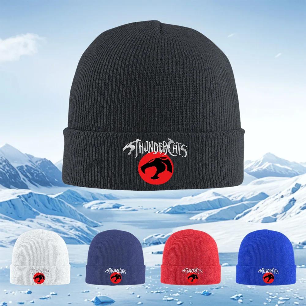 ThunderCats head logo red circle feline Unisex Women Unisex Knitted Hat Beanie Pullover Cap Winter Thermal Warm Christmas Outdoor C