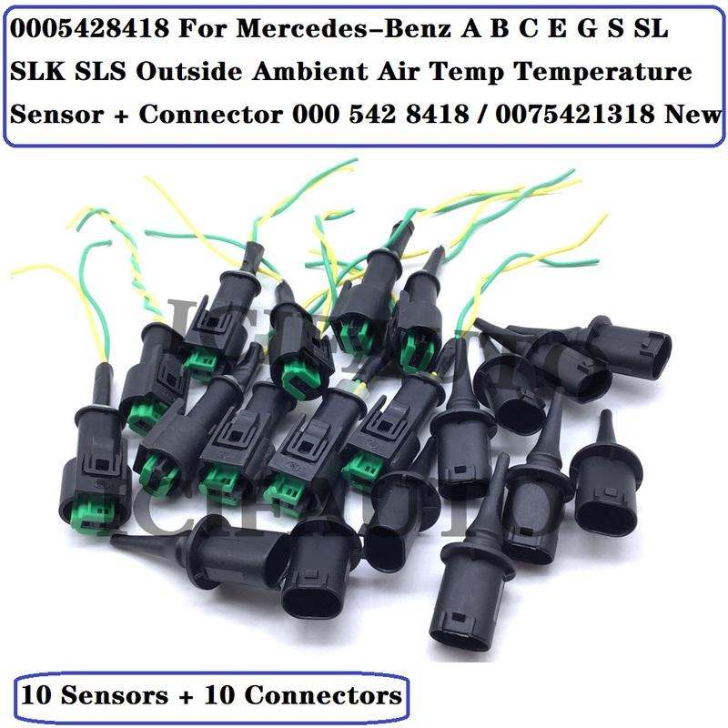 

Outside Ambient Air Temp Temperature Sensor + Connector 0005428418 for Mercedes-Benz A B C E G S SL SLK SLS 0075421318 New