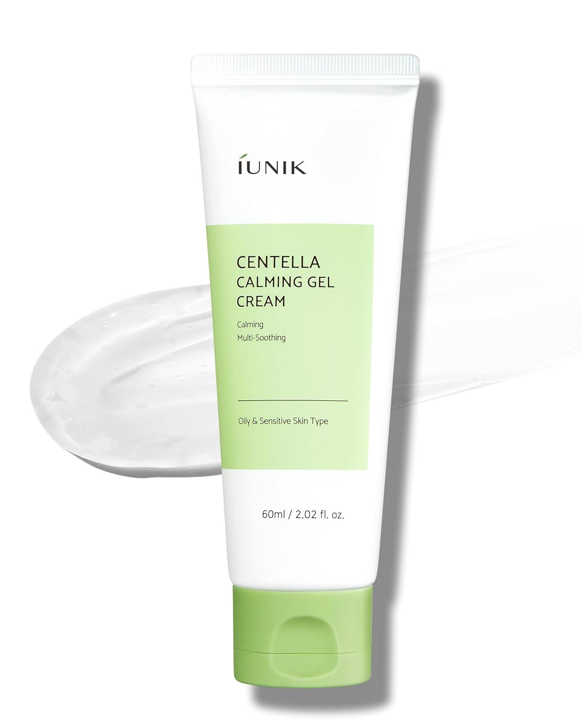 IUNIK Centella Calming Gel Cream – 60ml Lightweight Soothing Gel Moisturizer for Sensitive & Oily Skin 1PCS