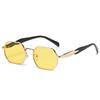 Metal Polygonal Frame Sunglasses - Uv Protection - For Shopping, Traveling And Driving2419