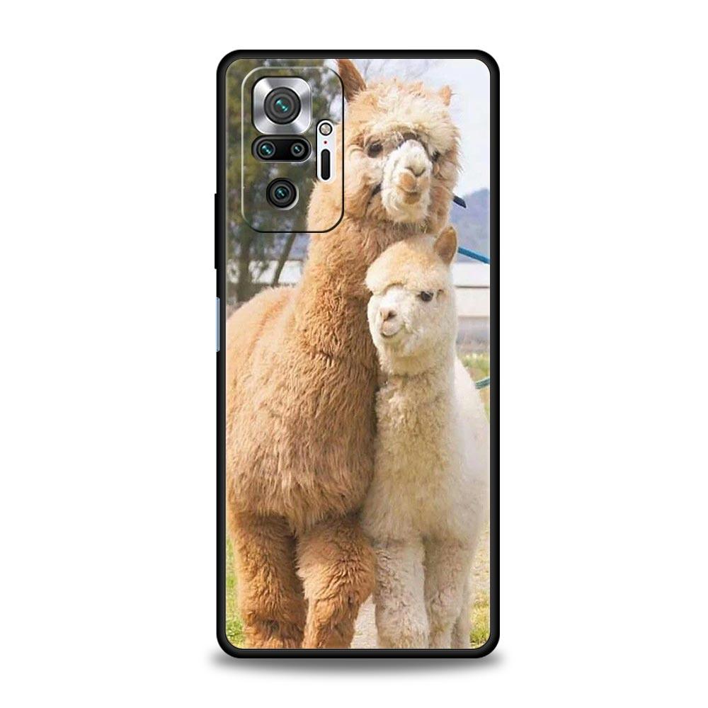 Kawaii Alpaka schönes Handyhülle für Xiaomi Redmi Note 13 12 5G 11 10 Pro Plus 4G 9S 9 8 7 9T 13C 12C 10C 9C 9A Silikonhülle