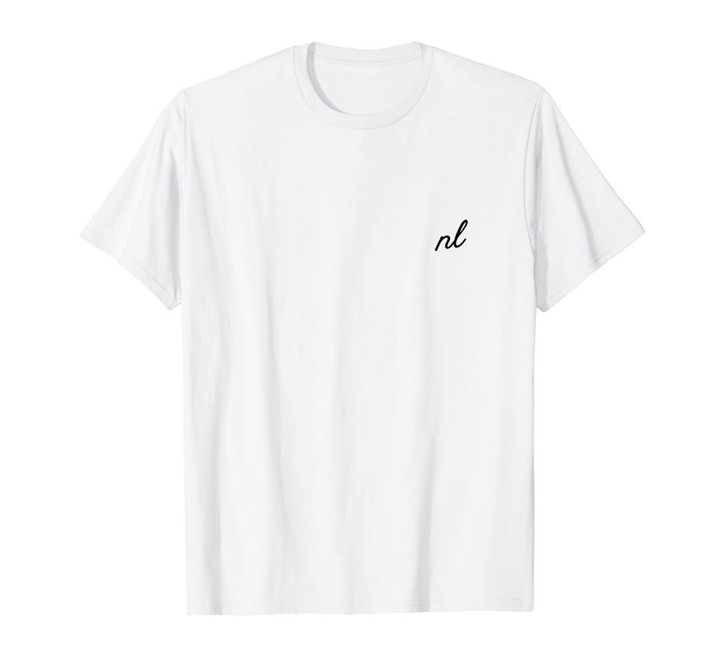 Simple Plain Summer Short Sleeve One Point Minimalist Kids Clothing Stylish Cursive [nl] Women's Men's Children's T-Shirt