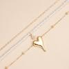Artistic Irregular Heart Star Imitation Pearls Alloy Necklace Multi Layer Neckchain For Unique Fashion Accessories