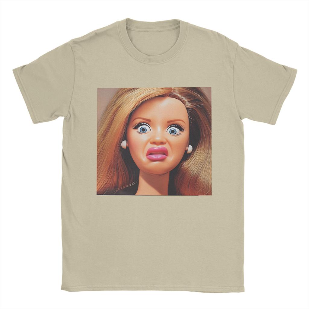 Funny Doll Print TShirts for Unisex  Casual Pure Cotton Tee Shirt Crew Neck Short Sleeve T Shirt Gift Idea Clothing