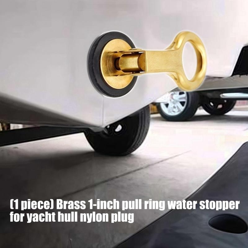 Premium Brass 1in Marine Drain Plug for Yachts Boats and Kayaks Featuring Rotating Lock Operation & Corrosion Resistant