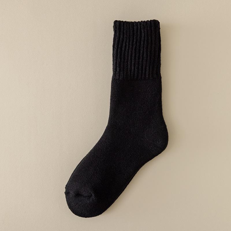 Men's Extra Thick Cashmere Wool Socks – Warm Velvet Mid-Calf Socks for Autumn & Winter