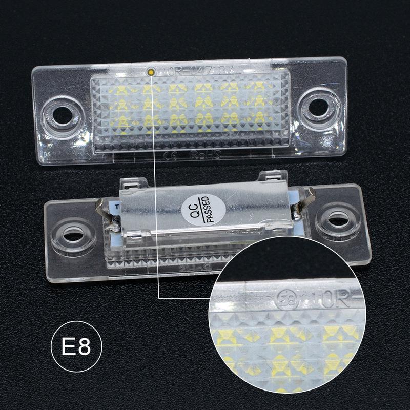 2PCS For VW Volkswagen Multivan Passat Variant Transporter Caravelle Skoda Superb LED License Plate Light