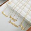 European & American High-End Titanium Steel Gold Letter Pendant Necklace for Women